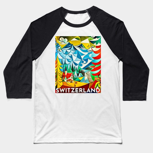 Switzerland, Globetrotter Baseball T-Shirt by Zamart20